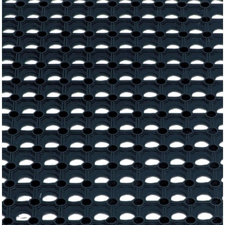 Tapis d'extérieur caillebotis en caoutchouc 100 x 150 cm - Noir -  Accessoires Accueilfavorable à acheter dans notre magasin